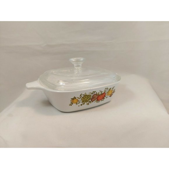 Vintage Corning Ware Spice of Life P-43 4 pc set- 2x2 3/4 + 1x1 1/2 cup + 1 lid - Picture 8 of 11